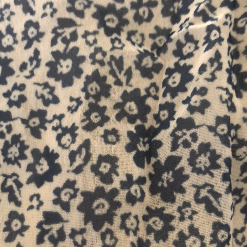 Mikarose blue ditsy floral maxi broomstick skirt S Cottagecore prairie lined - Picture 3 of 12